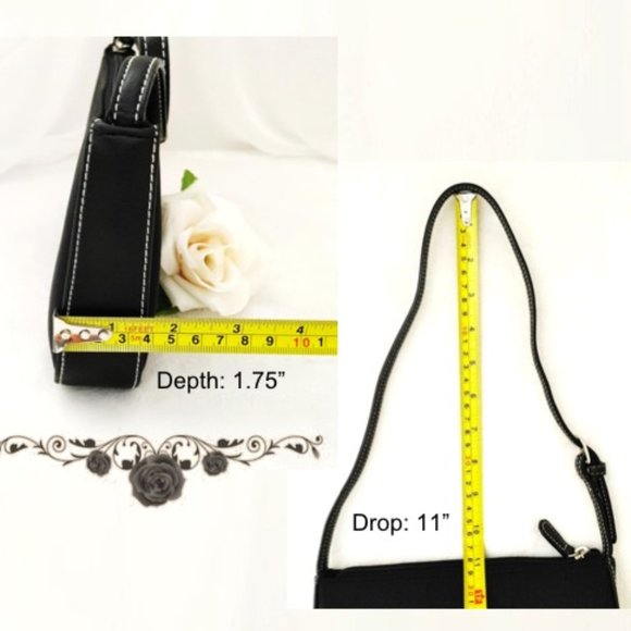 VILLAGER by Liz Claiborne Black Shoulder Bag Mini small Purse Cute little bag - Picture 9 of 10